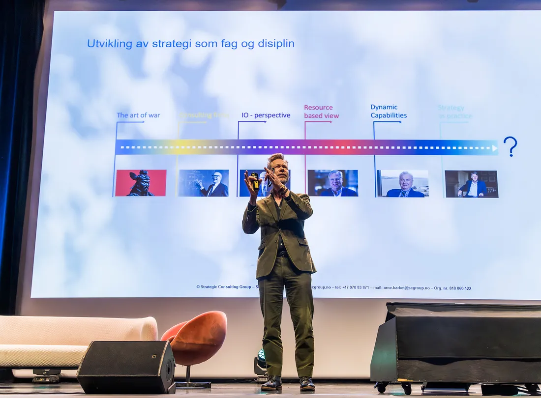 Arne Harket presenterer strategi som fag og disiplin